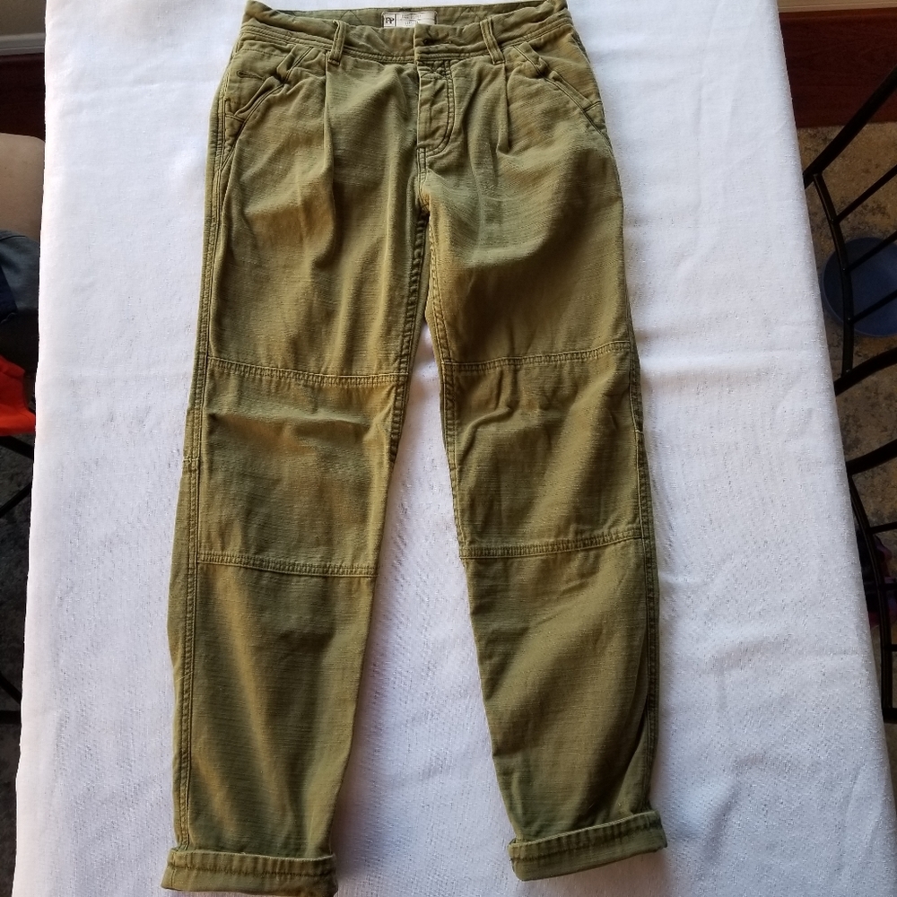 Free People Cotton Green Pants